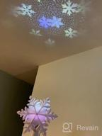 img 1 attached to BATTOP Christmas Tree Topper Lighted With Rotating Magic Snowflake Projector, 3D Glitter Lighted White Snowflake Christmas Lights Tree Topper For Christmas Tree Decorations review by Chris Edwards