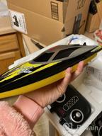 img 1 attached to SYMA Q7 RC Boat: 20+ Km/H 2.4GHz Fast Racing For Pools & Lakes, Capsize Recovery + Low Battery Alarm, Gifts For Boys & Girls review by Michael Maes