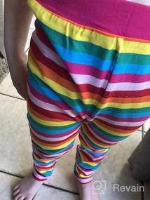 img 5 attached to VIKITA Cotton Girls' Rainbow Stripe Leggings