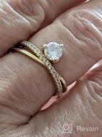 img 1 attached to 18K Gold Vermeil Criss Cross Engagement Ring Pave X Ring Contemporary Criss-Cross Band Double Band Solitaire Ring Promise Ring review by Tracy Nuy