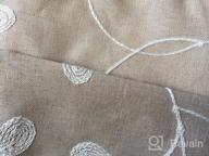 img 1 attached to Navy Blue Semi Sheer Floral Embroidery Faux Linen Curtains - 52 X 63 Inch 2 Panels review by Todd Hauff