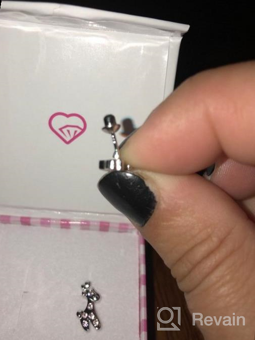 img 1 attached to 🦒 925 Sterling Silver Pink Cubic Zirconia Giraffe Screw Back Earrings for Toddlers, Young Girls & Pre Teens - Perfect Animal Lover Kids' Earrings, Fun and Trendy Giraffe Screw Backs review by Profit Gilley