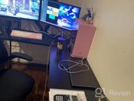 картинка 1 прикреплена к отзыву Sturdy L Shaped Gaming Desk, Corner Computer Desk, Ideal Home Office Computer Table, Writing Desk, Large Gaming Desk Workstation, Coleshome 66, Black от Dan Weeman