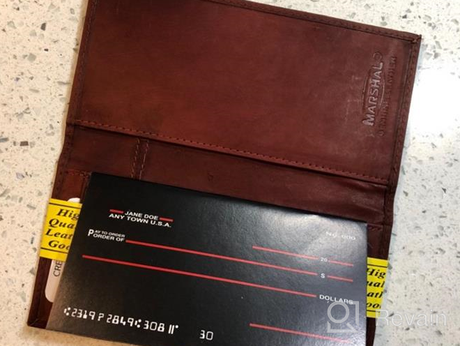img 1 attached to Men's Leather Checkbook Cover: High Marshal Wallet Accessory for Card Cases and Money Organizers review by Ghostnote Hankins