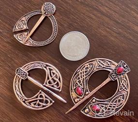 img 6 attached to XGALA Viking Brooch Pin Clasp Norse Flbula Cloak Pin Celtic Shawl Scarf Clothing Viking Brooch Jewelry for Women Girls with Enhanced SEO