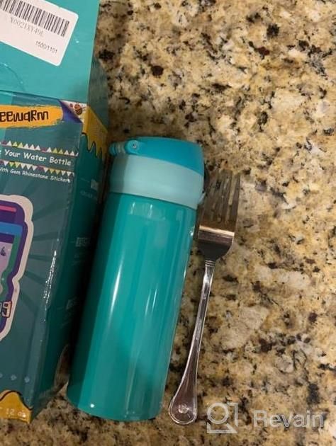 img 1 attached to Cullaby Girls' Craft Kit - Decorate Your 12Oz BPA-Free Insulated Stainless Steel Water Bottle With Stickers - Best For Ages 5-12 - DIY Project For Teens - Baby Girl Blue Design review by Adolfo Goins