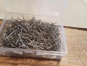 img 6 attached to Premium 1000Pcs Stainless Steel Dressmaker Pins With Flat Head, Straight Pins Sewing Set With Plastic Box For Jewelry Making, Sewing And Crafts