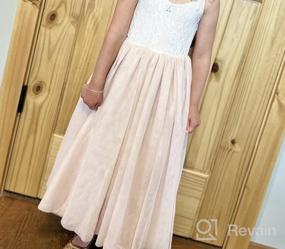 img 7 attached to 🌸 Flower Girl Dresses with Strap, Lace, Tiered Tutu, and Tulle - Maxi Style for Parties