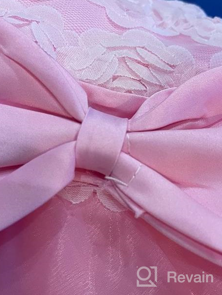 img 1 attached to 🌸 NNJXD Girls' Elegant Tulle Bow Belt Princess Dress with Flower Print review by Brandon Havlicek