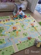 img 1 attached to Extra Large Baby Play Mat - Folding Foam Waterproof, Non-Toxic & Reversible For Infants & Toddlers (Beige 0.6In) review by Jim Moody
