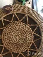 img 1 attached to Enmain'S Handwoven Beach Bohemian Shoulder Bag - Women'S Straw Round Rattan Purse review by Danielle Ward