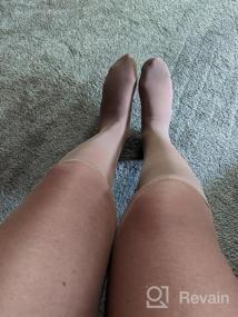 img 6 attached to Truform Women'S Knee High Sheer Compression Stockings - Beige, 8-15 MmHg, 20 Denier, Medium