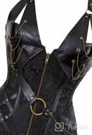 img 1 attached to Women'S Steampunk Corset Vintage Retro Gothic Waist Cincher Bustier Lingerie Tops review by Brittney Shallenberger