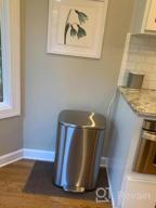 img 1 attached to ITouchless Step Trash Can With AbsorbX Odor Filter, Removable Inner Bucket, And SoftStep Technology - Stainless Steel Semi-Round Bin With 5.3 Gallon Capacity review by Mary Hunt