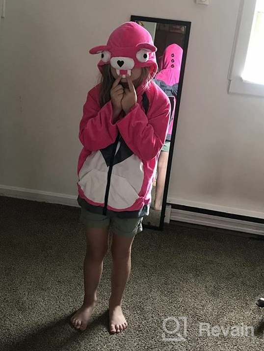 img 1 attached to ComfyCamper Pink Bear Costume Hoodie review by Noe Epps