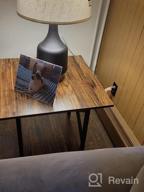 img 1 attached to Set Of 2 Industrial Style End Tables With Storage Shelves For Living Room, Rustic Walnut Finish, Easy Assembly - GreenForest Nightstand review by John Graves