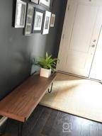 img 1 attached to Rivet Hairpin Tall Console Bar Table - Stylish Wood And Metal Design In Walnut And Black review by Amanda Kathol