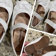 img 1 attached to 💃 Sparkle on Stage with ADAMUMU Toddler Ballet Flower Glitter Girls' Shoes review by Mike Castro