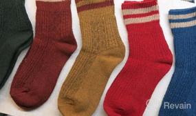 img 6 attached to ZMART Зимние теплые носки со старинной рисункой, Новогодние носки - набор из 5 пар для женщин и девочек