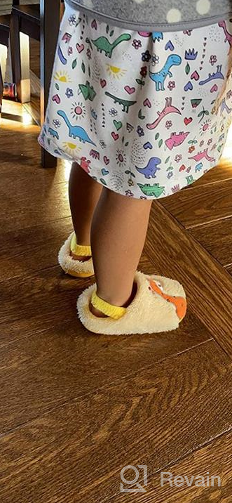 img 1 attached to 🐾 Mikitutu Toddler Winter Animal Slippers for Boys, Shoes and Slippers Combo review by Smooth May