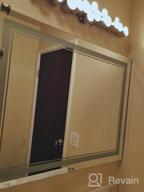 картинка 1 прикреплена к отзыву 48 X 40 дюймов светодиодное настенное косметическое зеркало с подсветкой, водонепроницаемая сенсорная кнопка с регулируемой яркостью и защитой от запотевания для ванной комнаты, вертикальное или горизонтальное - WOODSAM от Matthew Harris
