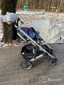 img 6 attached to UPPAbaby Cruz V2 Stroller - Gregory: Stylish Blue Melange Design with Silver and Saddle Leather Details