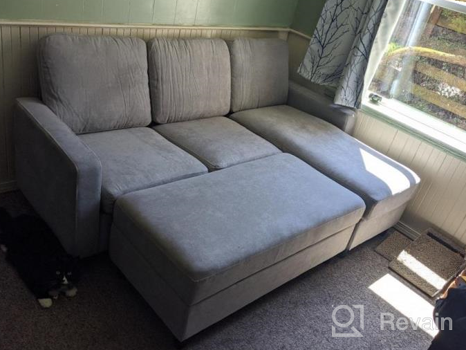 img 1 attached to Transform Your Living Space With HONBAY Grey Sectional Couch And Ottoman – Convertible L Shape Sofa Set, Perfect For Left Or Right Facing Spaces! review by Brian Nicholas