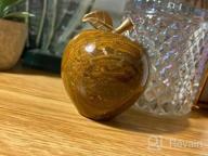img 1 attached to Stylish Handmade Green Onyx Apple Paperweight - Perfect For Home And Office Decor review by Terry Gernes