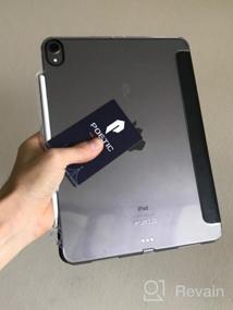 img 7 attached to Чехол Lumos X Series для iPad Pro 11: поэтический темно-синий, умная обложка с держателем для карандашей, тонкая подставка Trifold Folio, гибкая прозрачная задняя крышка из ТПУ — разработан для моделей 2020 и 2018 годов