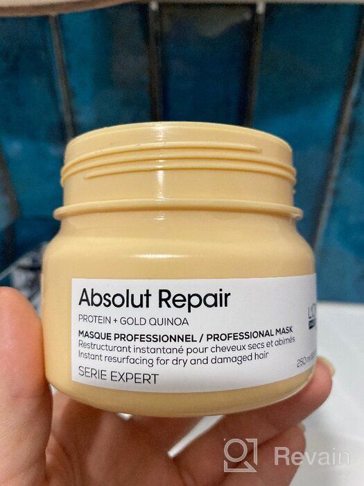 img 1 attached to 🧖 L'Oreal Serie Expert Absolut Repair Resurfacing Gold Quinoa Protein Mask - 8.4 oz, for Intense Hair Repair review by Hotaru Kai ᠌