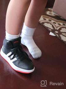 img 6 attached to White Black Adidas Unisex Youth Hoops Athletic Shoes for Girls