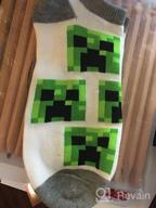img 1 attached to 6 Pairs of Minecraft Creeper Ankle Socks for Boys, Size M/L (Shoe Size 3-10) review by Greg Bloom
