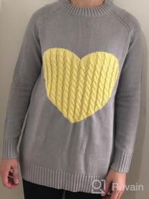 img 5 attached to Nulibenna Women'S Cable Knit Pullover Sweater With Heart Patch Detail And Long Sleeves