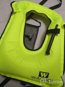 img 8 attached to Оставайтесь на плаву и в безопасности: надувной аквалангический жилет WACOOL для авантюрных пловцов!