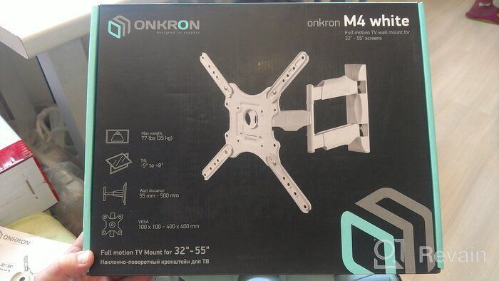 img 3 attached to Swivel Arm for TV 32"-65" ONKRON M4, black review by Krishan Swami