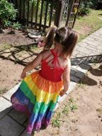 img 1 attached to Rainbow Toddler Princess Sleeveless Sundress Girls' Clothing and Dresses review by Matt Tebow