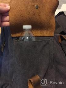 img 8 attached to Сумка Kemy'S из натуральной кожи из парусины — идеальная сумка для выходных для мужчин и женщин