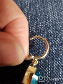 img 5 attached to HOKEMP Crystal Leverback Серьги-кольца-модные позолоченные серьги с подвесками из 14-каратного золота для женщин, гипоаллергенные украшения