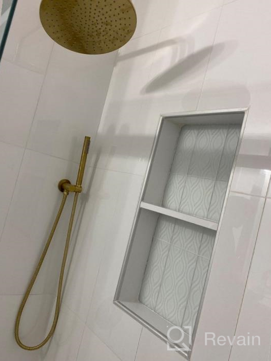 img 1 attached to Experience Total Bliss With TRUSTMI'S 12-Inch Luxury Shower System In Brushed Brass Gold Finish With Pressure Balanced Valve And Rainfall/Handheld Showerhead Set review by Victor Correa