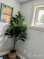 img 1 attached to 2Pack 6Ft Tall Artificial Fiddle Leaf Fig Tree With 86 Decorative Faux Leaves For Home Office Living Room Bathroom Corner Decor Indoor - VIAGDO review by Jignesh Shaffer