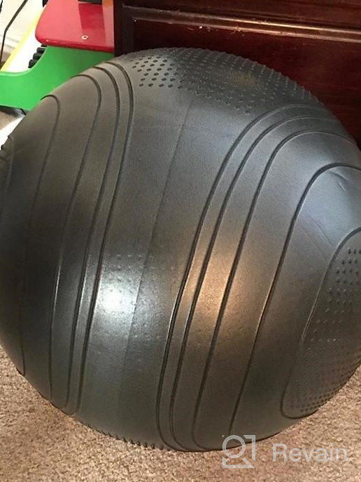 img 1 attached to Transform Your Fitness Routine With Gruper'S Anti-Burst Yoga Ball And Chair Set: Includes Hand Pump And Workout Guide Access! review by Terry Keown