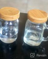 img 1 attached to CNVOILA 4 Bamboo Regular Mouth Mason Jar Lids 🏺 - Premium Screw Top Lids for Storage and Canning Jars review by Victor Anderson