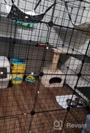 img 1 attached to IKARE Large DIY Cat Cage With Detachable Playpen And 3 Doors, 5 Tiers For 1-5 Cats - Indoor Pet Home And Small Animal House (55" L X 55" W X 55.1" H) review by Jackie Wright