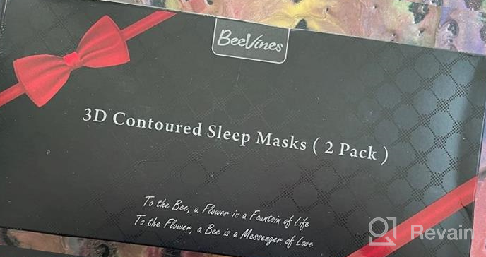 img 1 attached to BeeVines Adjustable Sleep Mask - For Men, Women, False Eyelash Extensions, Yoga & Travel (Black & Pink) review by Dexter Pullen