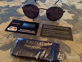 img 5 attached to KALIYADI Polarized Round Sun Glasses For Men & Women - 100% UV Protection!