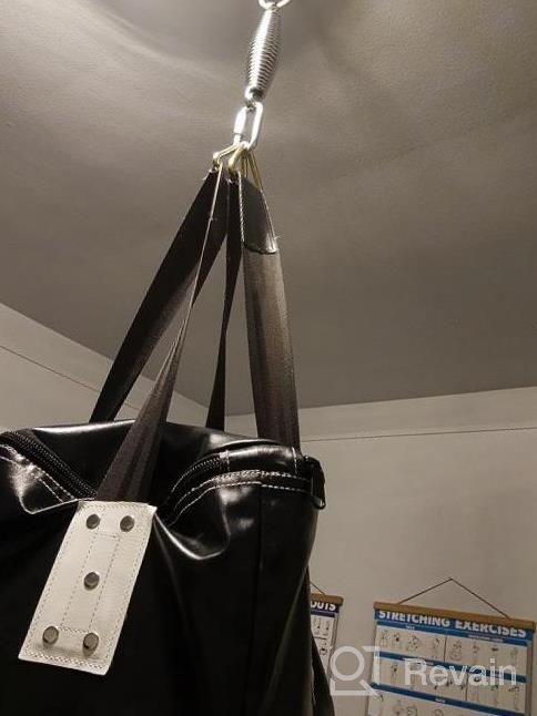 img 1 attached to Heavy Bag Hanging Kit - SELEWARE Spring With Conical Shape & Double Closed Ring Design, Up To 200 Lbs review by Dave Goodman