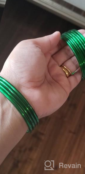 img 1 attached to 📿 Elevate Your Style with JDZ COLLECTION Traditional Bollywood Fashion Girls' Bracelet Jewelry review by Jarrett Young