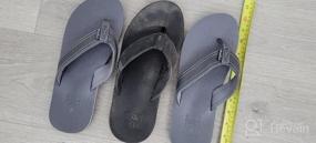 img 6 attached to KuaiLu Men'S Leather Flip Flop Thong Sandals With Arch Support, Perfect For Yoga Mats