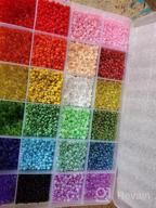 img 1 attached to UOONY 14400Pcs 3Mm Glass Seed Beads And 600Pcs Letter Beads For Bracelets, For Jewelry Making And Crafts Beads Kit For Party And Rave With 2 Rolls Of Cords And Storage Box review by David Tison