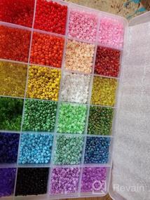 img 8 attached to UOONY 14400Pcs 3Mm Glass Seed Beads And 600Pcs Letter Beads For Bracelets, For Jewelry Making And Crafts Beads Kit For Party And Rave With 2 Rolls Of Cords And Storage Box